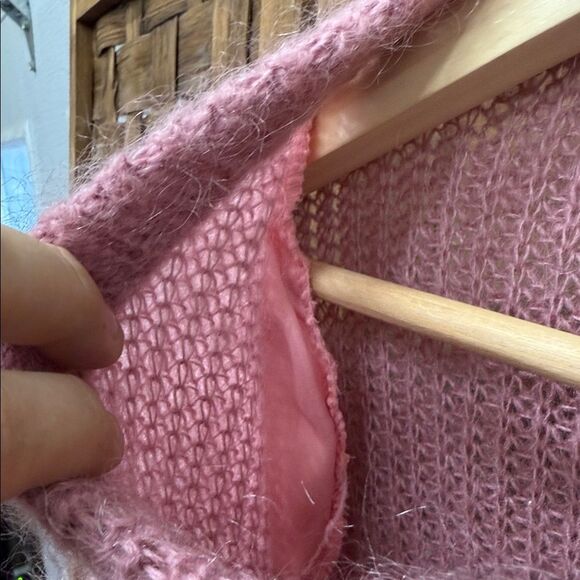 Vintage Twik Wool Dusty Pink Button-Up Cardigan - Picture 3 of 4